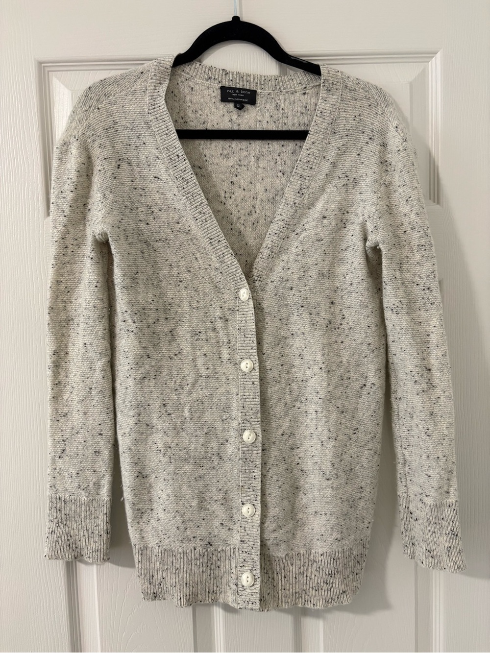 Rag & Bone Women's 100% Cashmere Cardigan Sweater Buttons Gray Size XS